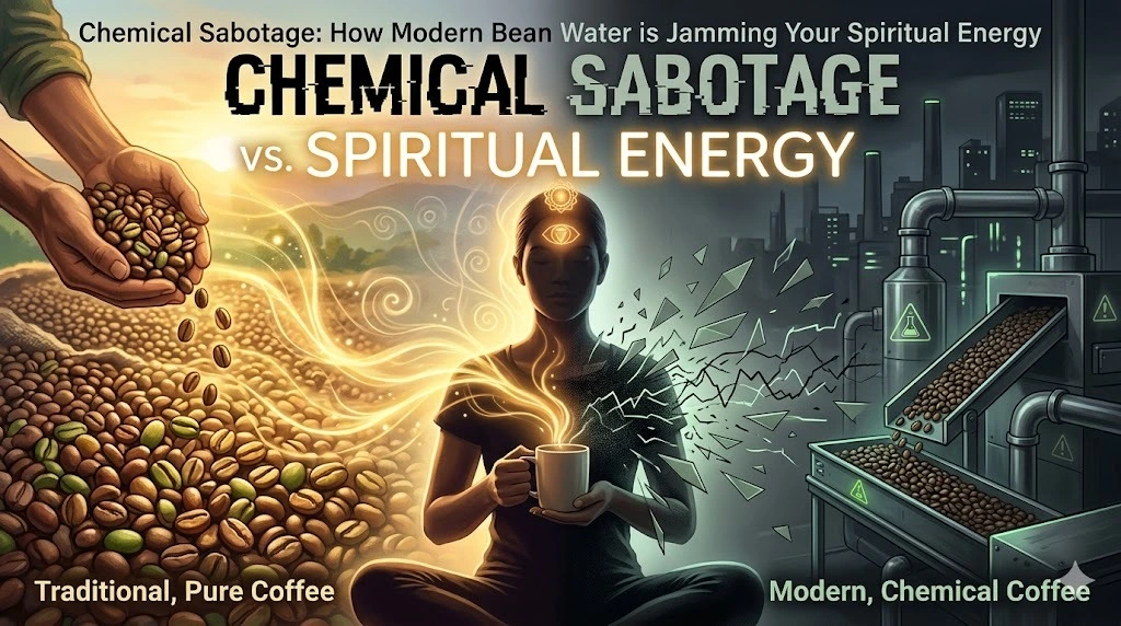 Chemical Sabotage: How Modern “Bean Water” is Jamming Your Spiritual Energy